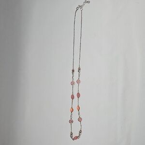 Elegant Pink and Orange Beaded Necklace
